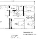 Floor plan of the 3 bedroom home