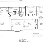 Floor plan of the 4 bedroom home