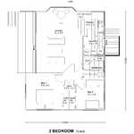Floor plan of a two bedroom option